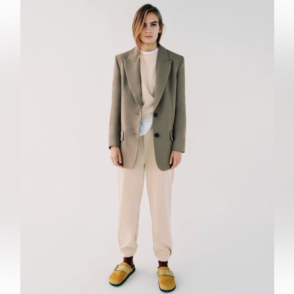 Zara NWT Fine Waled Corduroy Joggers size M - Picture 1 of 7